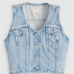 Levi's Sky Blue Denim Sleeveless Jacket